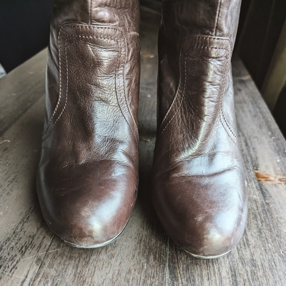 RUDSAK Brown Leather Slouch Ankle Boots - Size 39 - Picture 7 of 12
